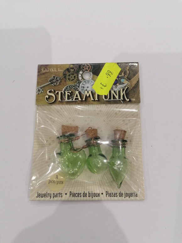 Solid Oak Steampunk Fancy bottles