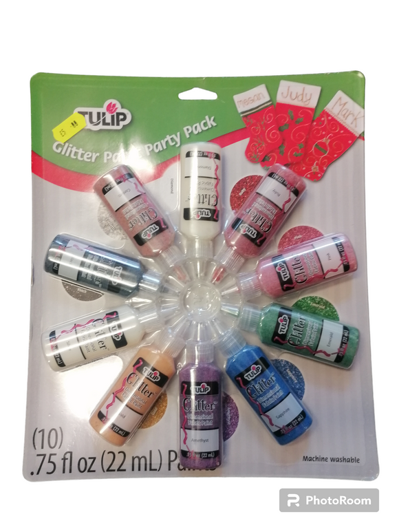 Tulip glitter fabric paint party pack