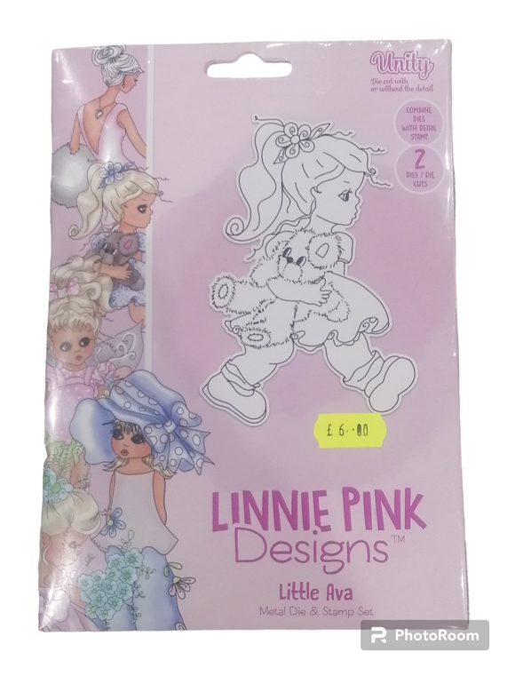 Linnie pink designs die & stamp set Little Ava
