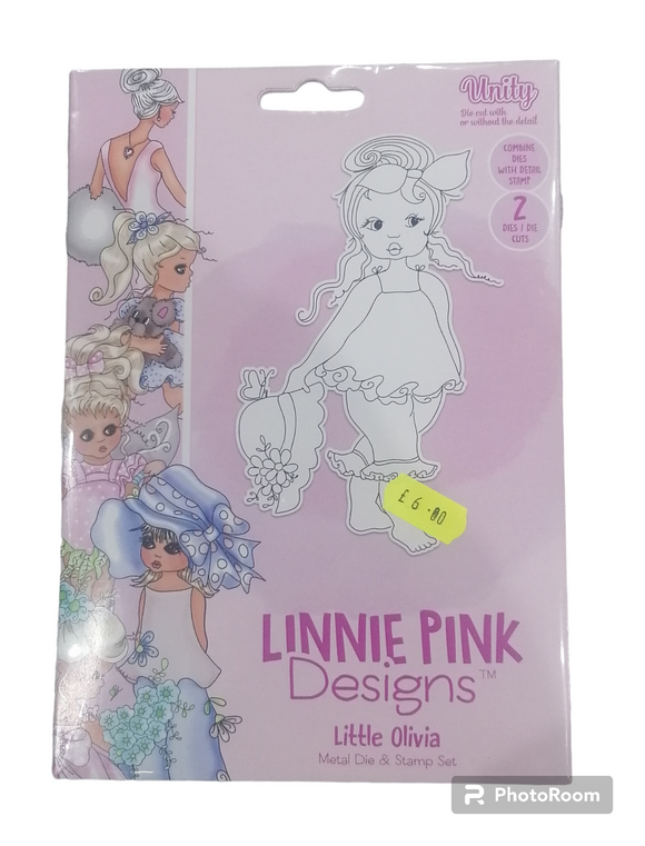 Linnie pink designs die & stamp set Little Olivia