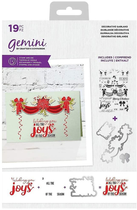 Gemini Christmas Layering Stamp & Die - Decorative Garland