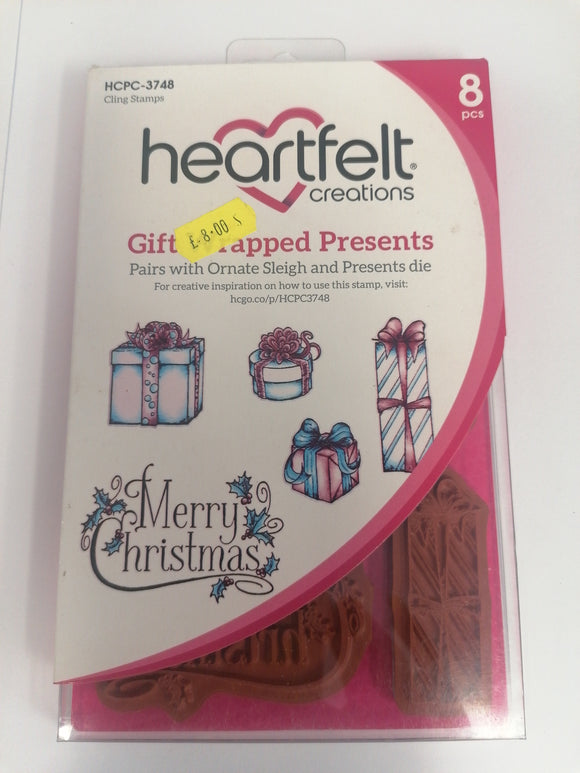Heartfelt Creations stamp Gift wrapped presents