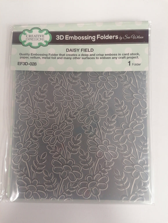 Creative expressions 3D embossing folder Daisy field