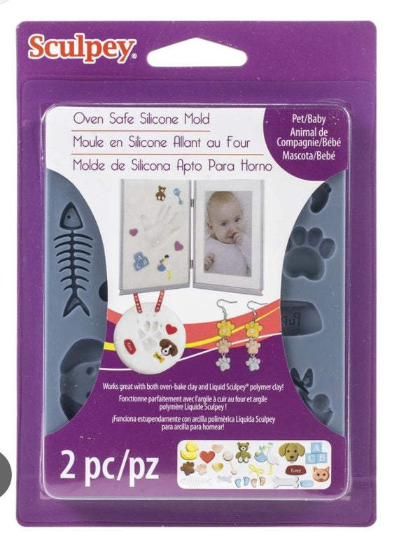 Sculpey silicone mould Pet/Baby
