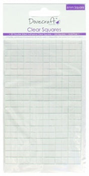 Dovecraft Small Clear Adhesive Squares 264 pads