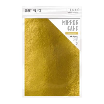 Tonic studio Craft Perfect - Mirror Card -Satin Effect - Polished Gold - 9436E