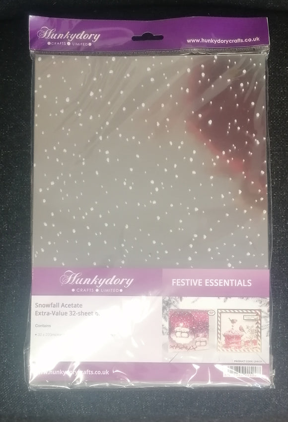 Hunkydory Snowfall Acetate 32 sheets