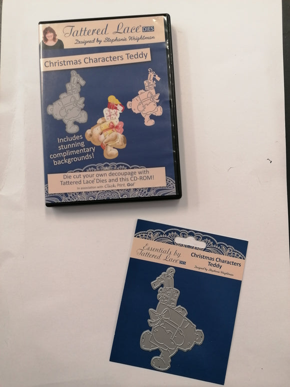 Tattered Lace die & cd-rom Christmas characters teddy