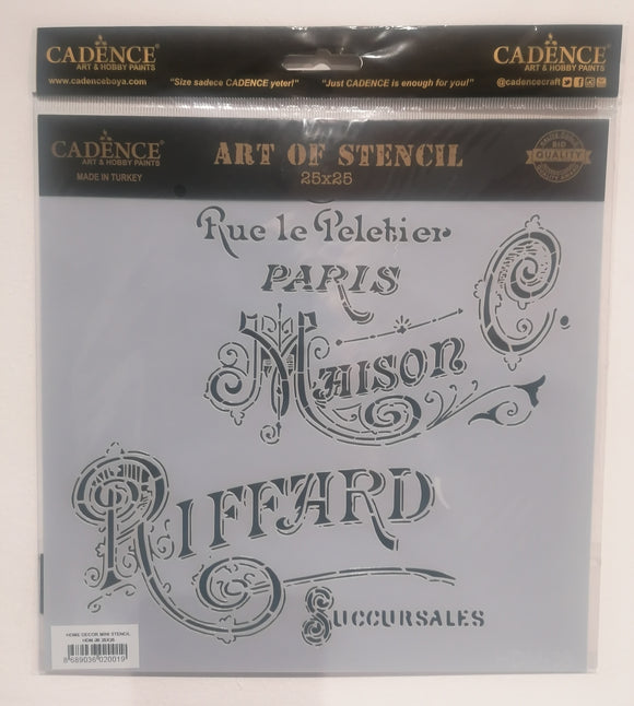 Cadence Art of stencil 25 x 25