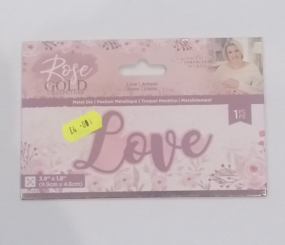 Rose gold collection Love die