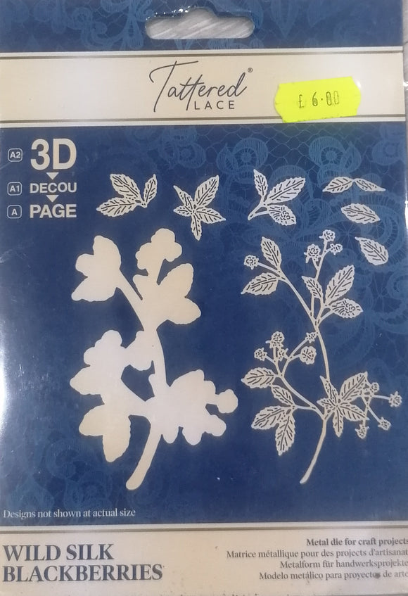 Tattered lace die Wild silk blackberries