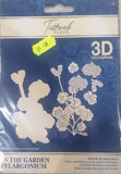 Tattered lace 3d decoupage die In the garden pelargonium