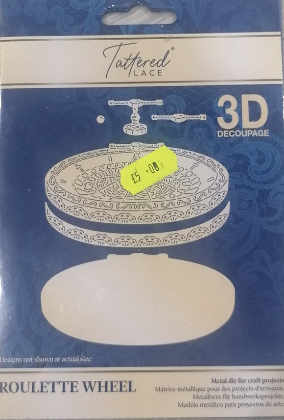 Tattered lace 3d decoupage die Roulette wheel
