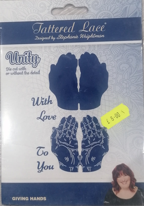 Tattered lace Unity die Giving hands