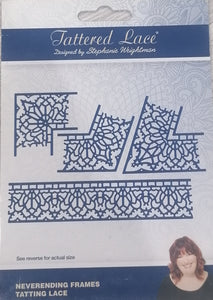 Tattered lace die Neverending frames tatting lace