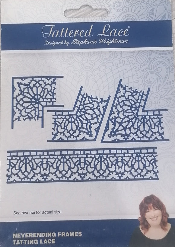 Tattered lace die Neverending frames tatting lace