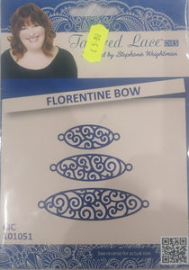 Tattered lace die Florentine bow