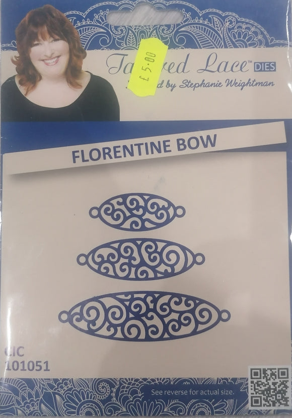 Tattered lace die Florentine bow