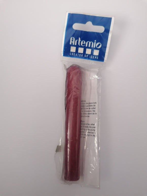 Artemio stick of wax with wick Christmas red