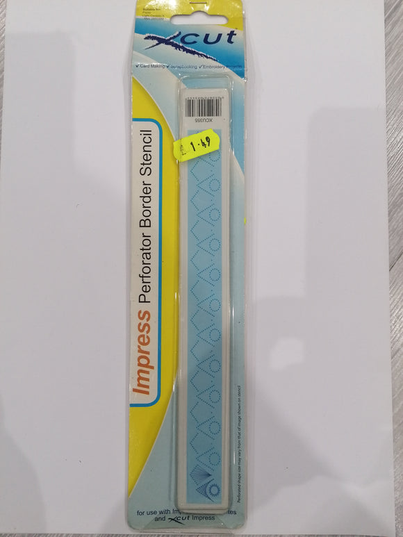 XCut impress perforator border stencil
