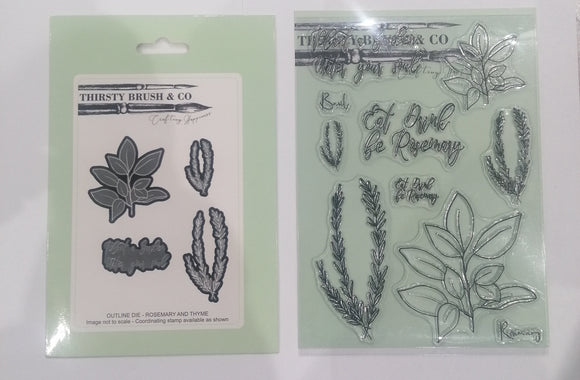 Thirsty brush & Co stamp and die set