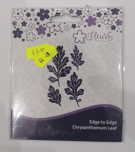 Fleurs die Edge to edge Chrysanthemum leaf