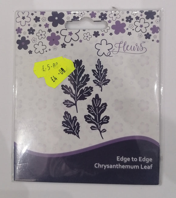 Fleurs die Edge to edge Chrysanthemum leaf