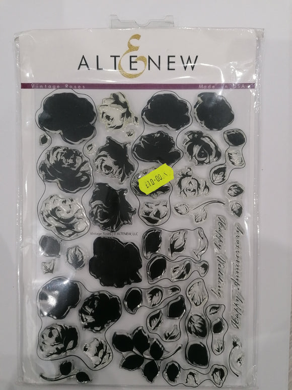 Altenew A5 stamp set Vintage roses