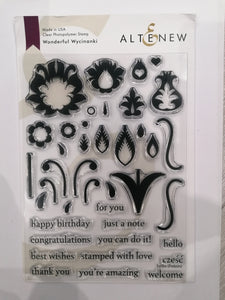 Altenew A5 stamp set Wonderful Wycinanki
