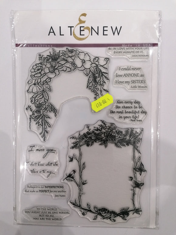 Altenew A5 stamp set Recollections