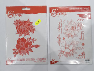 Sheena Stamp & Die set Flowers of Britain England