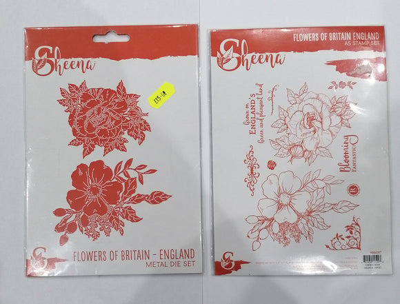 Sheena Stamp & Die set Flowers of Britain England