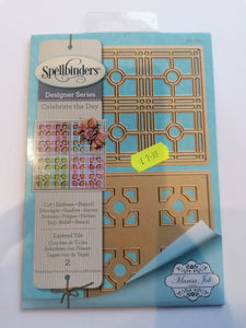 Spellbinders Designer series Die Celebrate the day Layered tile
