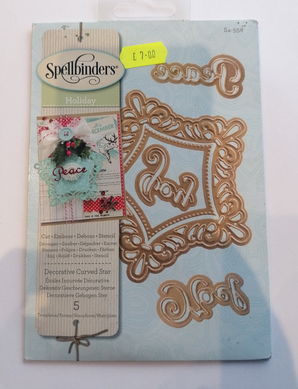 Spellbinders die Holiday Decorative curved star