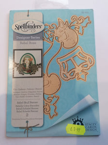 Spellbinders die Rebel skull banner