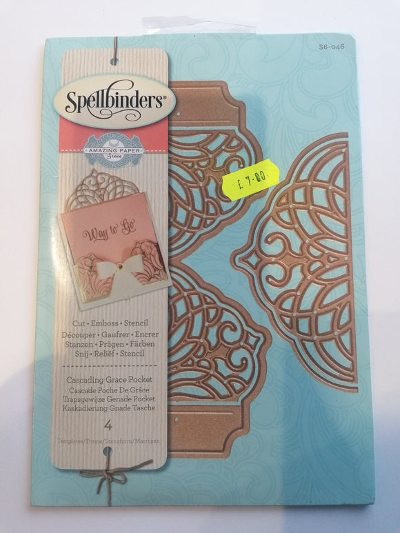 Spellbinders die Cascading grace pocket