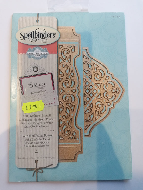 Spellbinders die Flourished frame pocket