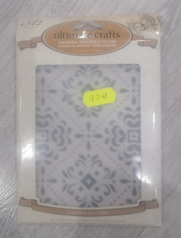 Ultimate crafts embossing folder Juniper pattern