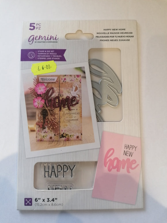 Gemini stamp & die set Happy new home