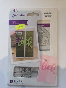 Gemini stamp & die set Good luck