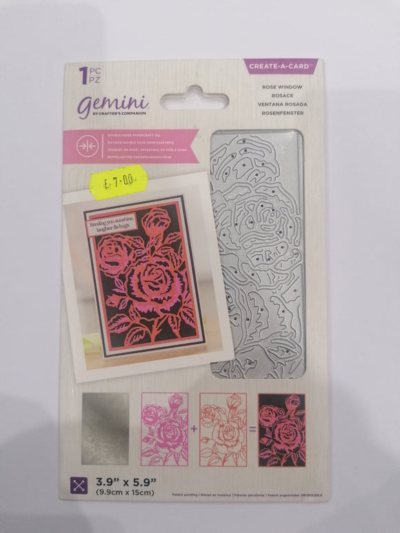 Gemini create a card die Rose window