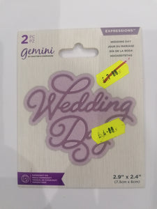 Gemini expressions die Wedding day