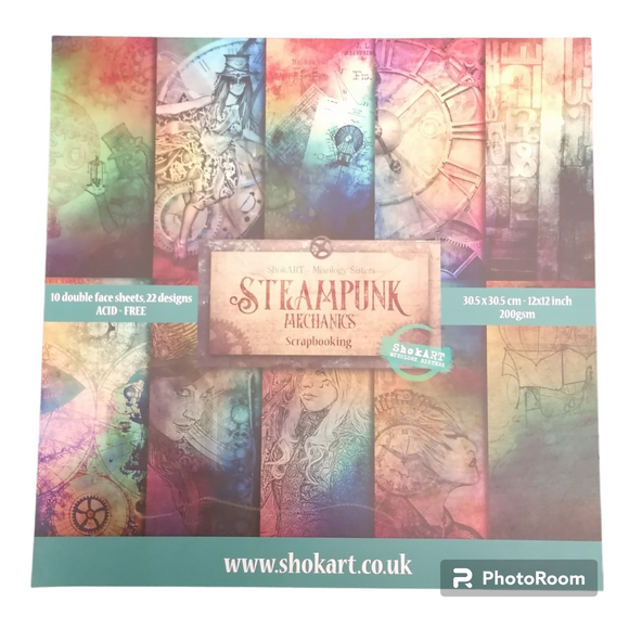 Shokart Mixology sisters steampunk mechanics 12x12