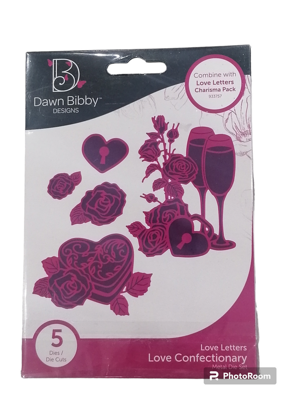 Dawn Bibby designs Die Love letters love confectionary