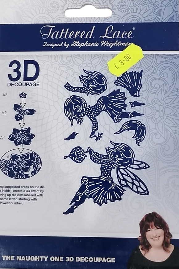 Tattered Lace die The naughty one 3d decoupage