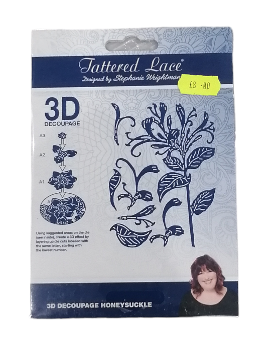 Tattered Lace die 3D decoupage honeysuckle