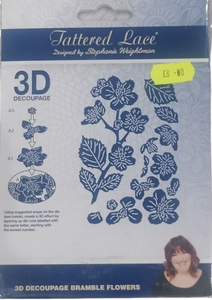 Tattered Lace die 3D decoupage bramble flowers