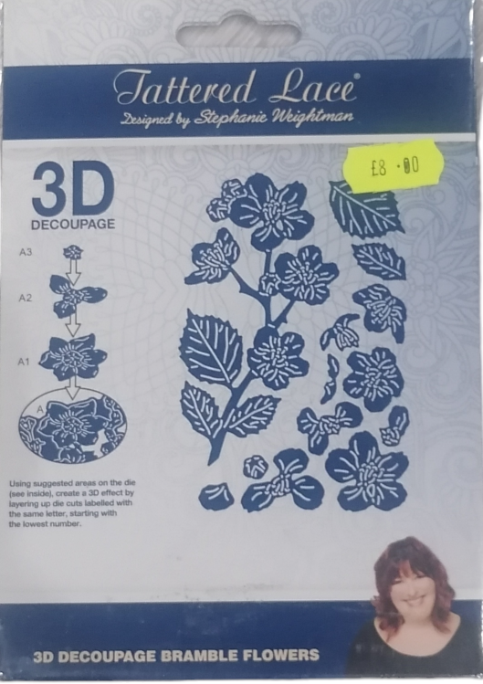 Tattered Lace die 3D decoupage bramble flowers