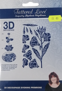 Tattered Lace die 3D decoupage evening primrose