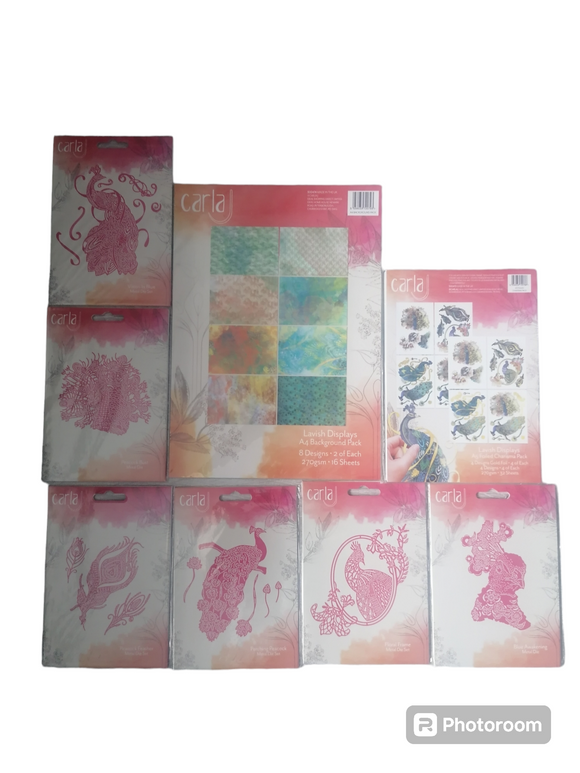 CarlaJ Lavish displays paper kit collection